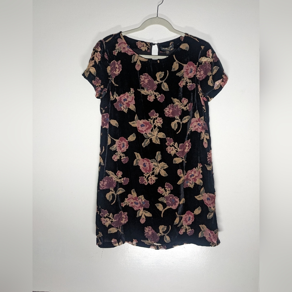 Massimo Fabbro Italy Floral velvet shift dress - size 6